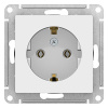 ATLASDESIGN РОЗЕТКА с заземлением, 16А, механизм, БЕЛЫЙ